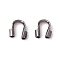 Brass Wire Guardian and Protectors, Long-Lasting Plated, Gunmetal, 5x4x1mm, Hole: 0.5mm
