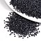 12/0 Glass Seed Beads, Transparent Inside Colours Luster, Round Hole, Round, Black, 12/0, 2~2.5x1.5~2mm, Hole: 0.8mm, about 30000pcs/bag