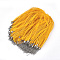 Waxed Cord and Organza Ribbon Necklace Making, with Iron Lobster Claw Clasps, Platinum, Gold, 17.6 inch~17.8 inch(45~45.5cm), 7mm