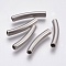 Tarnish Resistant 304 Stainless Steel Tube Beads, Stainless Steel Color, 25x5mm, Hole: 3.5mm