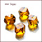 K9 Glass, Imitation Austrian Crystal Beads, Grade AAA, Faceted, Cornerless Cube Beads, Orange, 6x5.5x5.5mm, Hole: 0.7~0.9mm