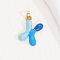 Alloy Enamel Pendants, Letter Charm, Golden, Letter X, 25x20x3.5mm, Hole: 3.5x2.5mm