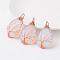 Opalite Pendants, teardrop, with Rose Gold Tone Brass Findings, 48~55x30~32x10~12mm, Hole: 4~7x8~12mm