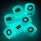 Cube Luminous Silicone Beads, Glow in the Dark, Letter Z, 12x12x12mm