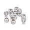 Tarnish Resistant 201 Stainless Steel Grooved Beads, Column, Stainless Steel Color, 10x4.2mm, Hole: 5.7mm