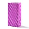 Rectangle Kraft Paper Bags, None Handles, Gift Bags, Polka Dot Pattern, Magenta, 13x8x24cm