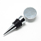 Zinc Alloy Wine Bottle Stoppers Cabochon Settings, Flat Round, Platinum, Tray: 31mm, 103x33x21mm