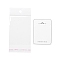 Paper Display Cards, with OPP Cellophane Bags, for Bracelet, Necklace, Earring Storage, Rectangle with Flower Pattern, White, Card: 8.5x6x0.05cm, Bag: 14.6x6.8x0.01cm