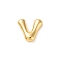Brass Pendants, Cadmium Free & Nickel Free & Lead Free, Real 18K Gold Plated, Letter V, 19x21.5x6.5mm, Hole: 3x2mm