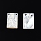 Natural White Shell Charms, Rectangle with Virgin Mary, 12x8x2mm, Hole: 1mm