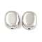 CCB Plastic Beads, Platinum, Oval, 12.5x10.5x5.5mm, Hole: 1.8mm