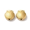 304 Stainless Steel Beads, Shell Shapes, Real 18K Gold Plated, 9x9.5x4mm, Hole: 1.5mm