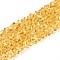 Transparent Glass Beads Strands, Triangle, Faceted, Light Khaki, 3~3.5x4~4.5x4~4.5mm, Hole: 0.8mm, about 121~131pcs/strand, 14.37~15.35 inch(36.5~39cm)