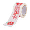 OPP Stop Warning Packaging Tape Rolls, Red, 72x0.1mm, 100 Yards/Roll
