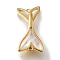 Brass with Shell Fold Over Clasps, Cadmium Free & Nickel Free & Lead Free, Fishtail, Real 18K Gold Plated, 30mm
