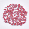 2-Hole Opaque Glass Seed Beads, Lustered, Rectangle, Indian Red, 4.5~5.5x2x2~2.5mm, Hole: 0.5~0.8mm