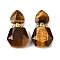 Natural Tiger Eye Perfume Bottle Pendants, with 304 Stainless Steel Findings, Faceted, Hexagon Bottle Charms, Golden, 28~29.5x16~17x7~8mm, Hole: 1.4mm