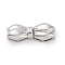 Brass Magnetic Clasps, Cadmium Free & Nickel Free & Lead Free, Lotus, Platinum, 18x6.5x4.5mm, Hole: 0.7x3mm