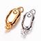 304 Stainless Steel Box Clasps, Mixed Color, 20x8x7mm, Hole: 2.5mm, Pin: 1.2mm
