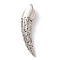 304 Stainless Steel Pendants, Canine Tooth, Antique Silver, 44x10x9.9mm, Hole: 4mm