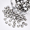 Glass Flat Back Rhinestone Cabochons, Back Plated, Faceted Half Round, Jet Hematite, SS20, 4.6~4.8x2mm, about 1440pcs/bag