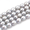 Natural Cultured Freshwater Pearl Beads Strands, Dyed, Potato, Light Grey, 7~8x6~7mm, Hole: 1mm, about 44~46pcs/strand, 13.78 inch(35cm)