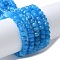 Dyed Natural Malaysia Jade Rondelle Beads Strands, Faceted, Dodger Blue, 4x2~3mm, Hole: 1mm, about 110~115pcs/strand, 14 inch