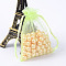 Organza Gift Bags with Drawstring, Wedding Party Christmas Favor Gift Bags, Organza Pouches for Potpourri, Light Green, 9x7cm