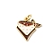 West Cowboy Brass Enamel Pendants, Long-Lasting Plated, Lead Free & Cadmium Free, with Jump Ring, Real 18K Gold Plated, Rack Plating, Triangle, 15.5x15.5x1.5mm, Hole: 3.5mm