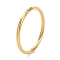 Ion Plating(IP) 304 Stainless Steel Finger Rings, Crystal Rhinestone Solitaire Ring, Golden, US Size 6~9(16.5~18.9mm)