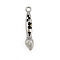 Alloy Enamel Pendants, Brush, Platinum, 24x5x4.5mm, Hole: 1.6mm