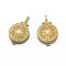 Brass Locket Pendants, Lead Free & Cadmium Free & Nickel Free, Flat Round, Raw(Unplated), 37x22.5x8mm, Hole: 4x7mm, Inner: 20.5mm