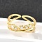 Star 925 Sterling Silver Cubic Zirconia Rings for Women, Golden, 6mm, US Size 6 1/2(16.9mm)