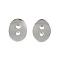 Non-Tarnish 201 Stainless Steel Connector Charms, Oval Links, Stainless Steel Color, 14x11x2mm, Hole: 1.8mm