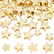 64Pcs 4 Style Brass Beads, Star, Golden, 4.5~7x5~7.5x2.5~3mm, Hole: 1.4~1.8mm, 16pcs/style