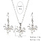 Alloy Pendant Necklaces & Dangle Earrings Sets, Platinum, Octopus, 35x17mm & 460mm