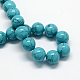 Окрашенные синтетической бирюзы шарика Gemstone пряди TURQ-R032-10mm-XSS09-1
