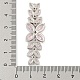 Подвески из латуни с розовым фианитом и звеньями в виде листьев KK-P277-52P-02-3