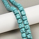 Синтетических нитей бирюзовые бусы G-G275-D13-10x10mm-1