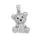 Латунные микропаве прозрачные подвески с фианитом KK-L234-01P-1