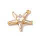 Латунные микропаве прозрачные подвески с фианитом KK-M294-09G-2