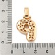 Латунные микропаве прозрачные подвески с фианитом KK-B099-01G-P-3