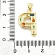 Латунные микропаве прозрачные подвески с фианитом KK-G521-01G-P-01-3