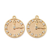 Латунные микропаве прозрачные подвески с фианитом KK-N254-108G