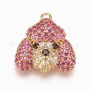 Латунные подвески из микропаве из циркония ZIRC-K078-03G