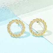 Серьги-гвоздики из циркония EJEW-C122-08G