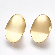 Латунные серьги с клипсами KK-T038-246G