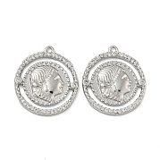 Подвески из латуни с прозрачным фианитом KK-N254-101P