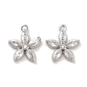 Латунные микропаве прозрачные кубические циркониевые подвески KK-C054-18P