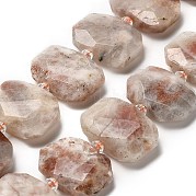 Натуральный Sunstone бисер пряди G-H078-B01-01
